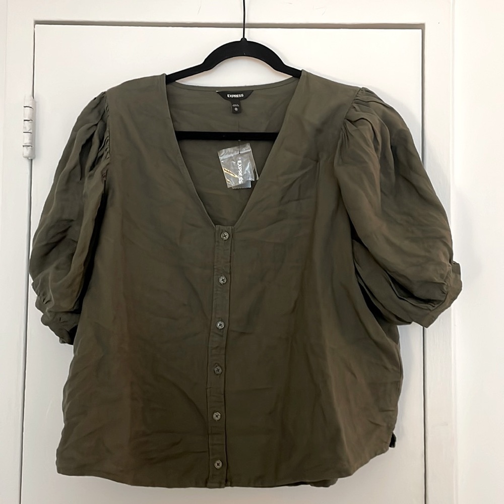 olive green blouse